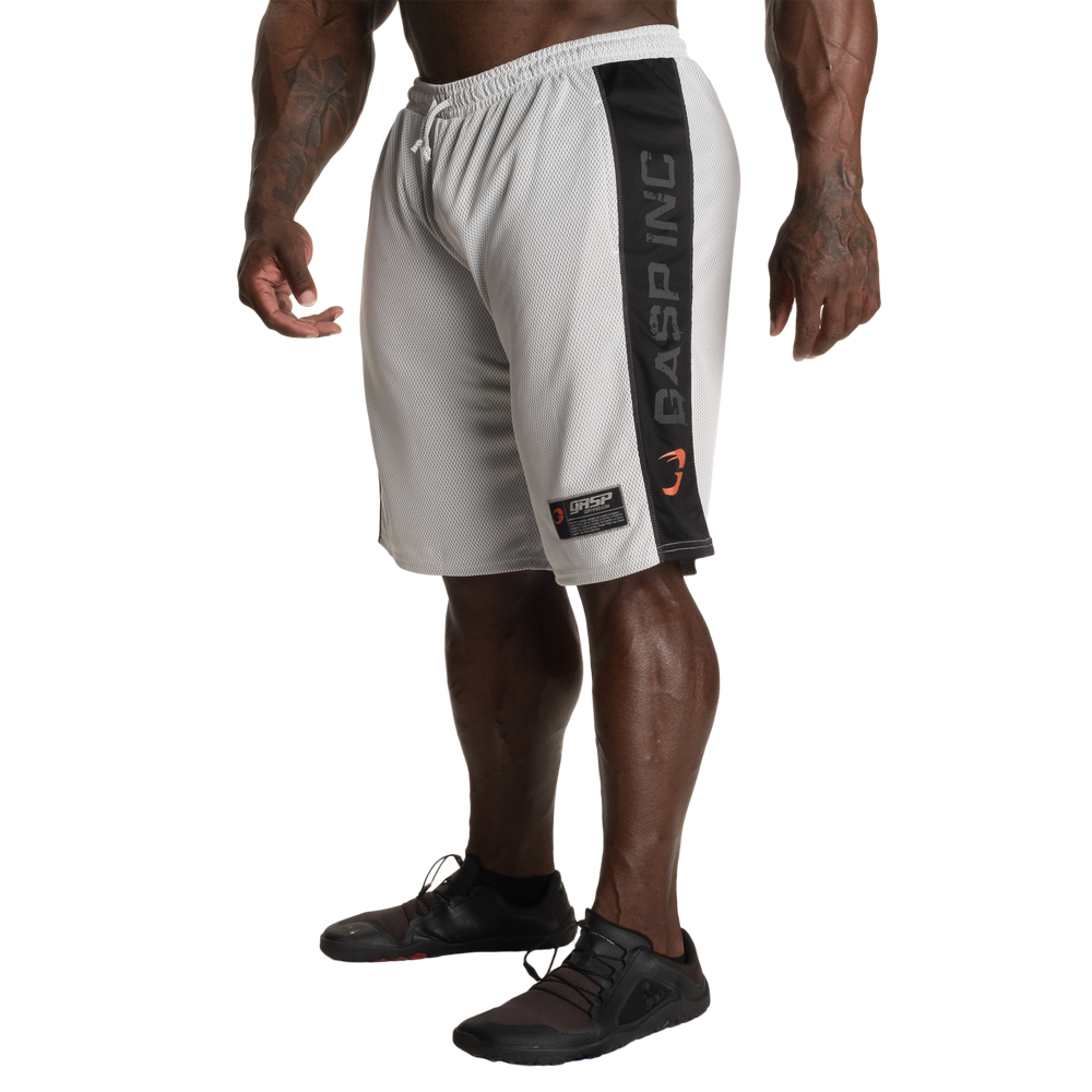 GASP No1 Mesh Shorts 11.5" White/Black