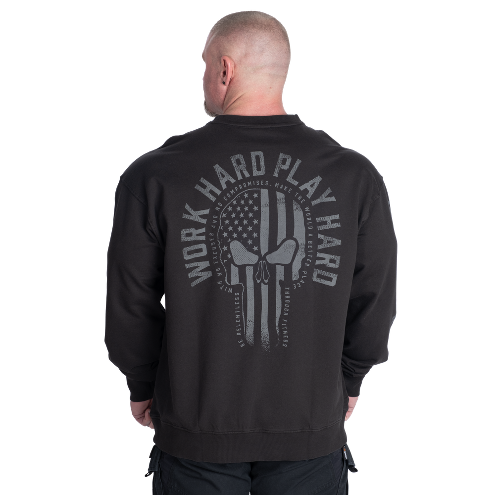 GASP Graphic Crewneck Acid washed black