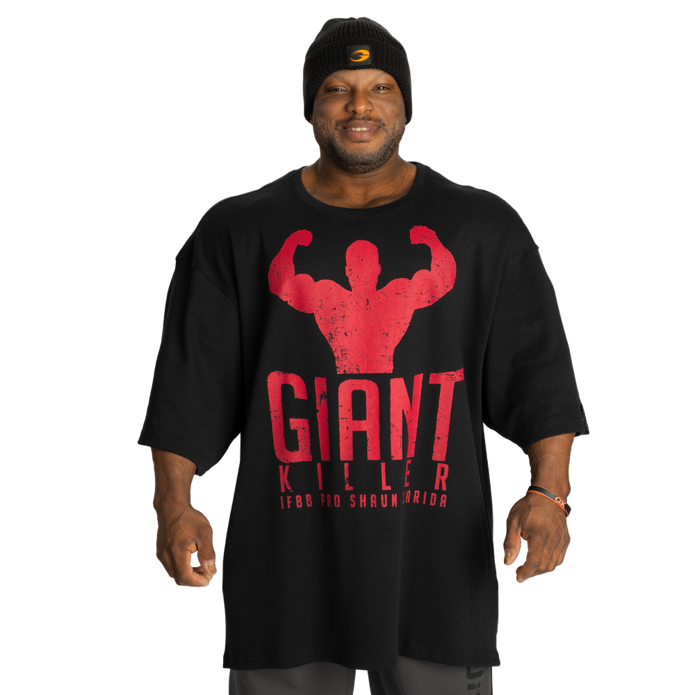 GASP Giant Killer Iron Thermal Tee Asphalt/Red