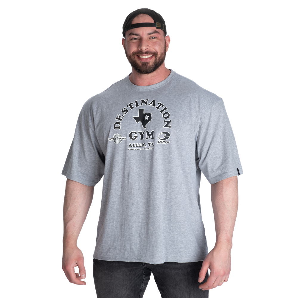 GASP Destination Iron Tee Light Grey Melange