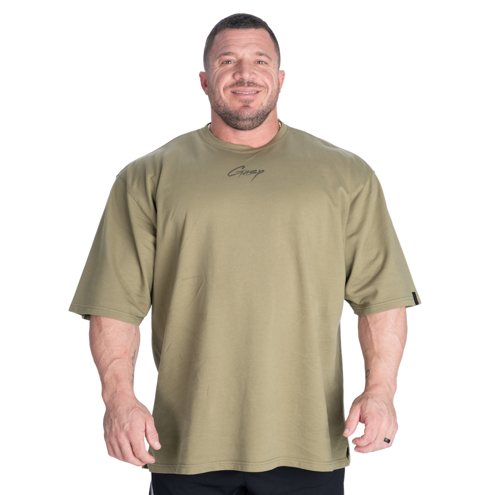 GASP Terry Iron Tee Washed Green