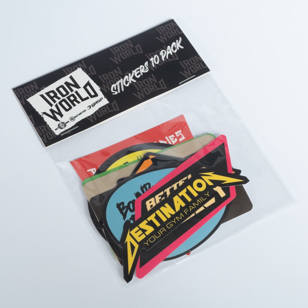 GASP Iron World Stickers 10p Multi Combo