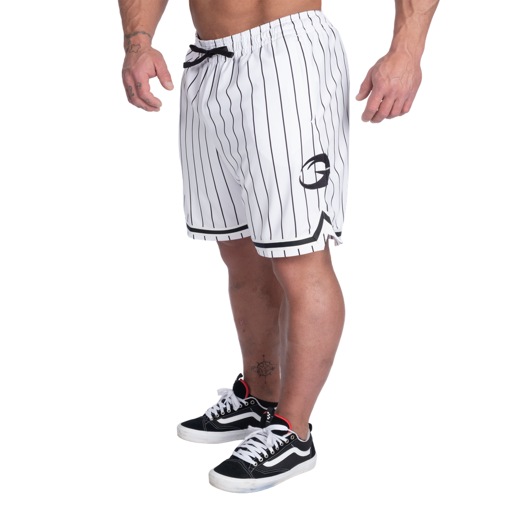 GASP Basketball Shorts 6.5" White/Black