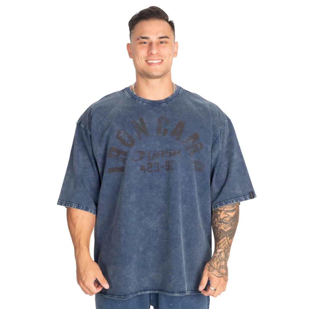 GASP Iron Camp Iron Tee Washed blue