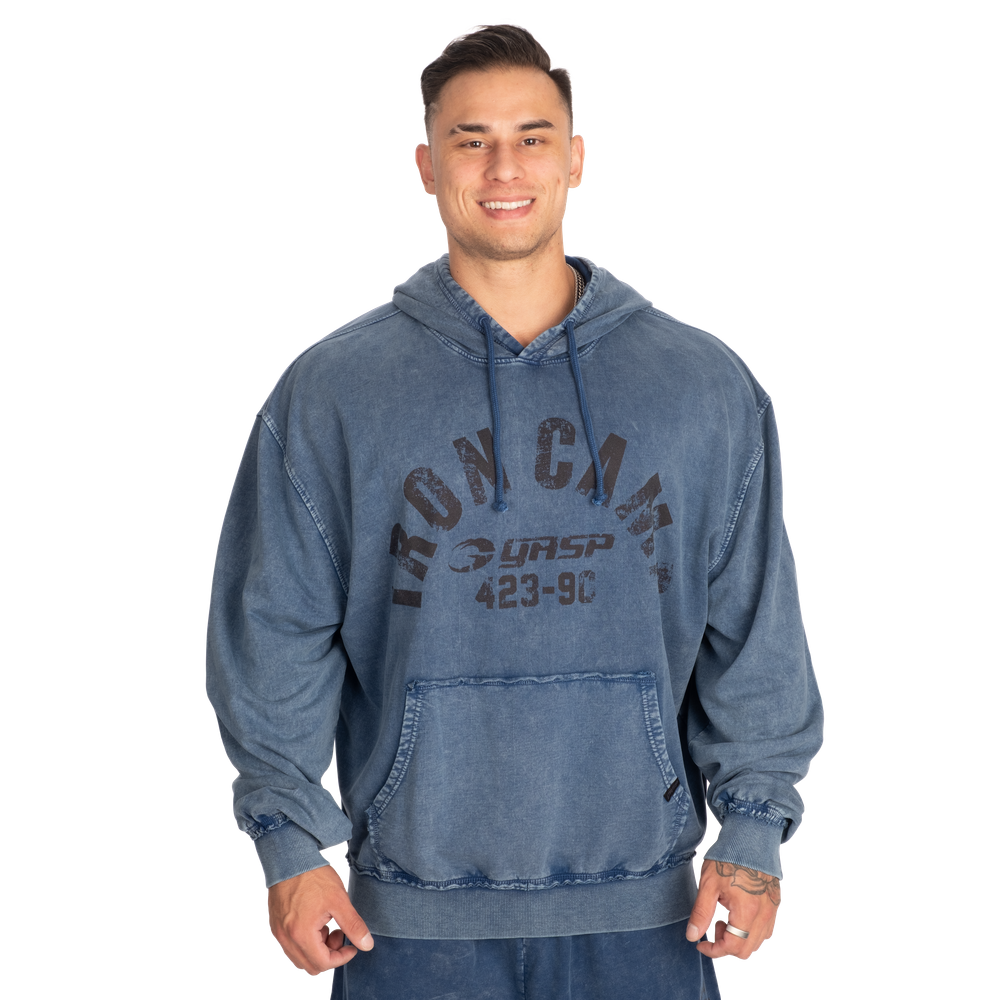 GASP Iron Camp Hood Sweater Washed blue