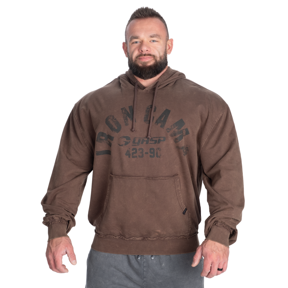 GASP Iron Camp Hood Sweater Washed Timber