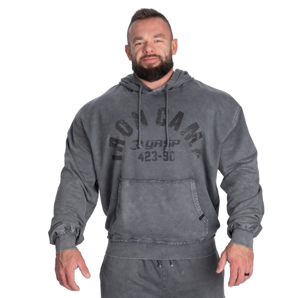 GASP Iron Camp Hood Sweater Washed Black