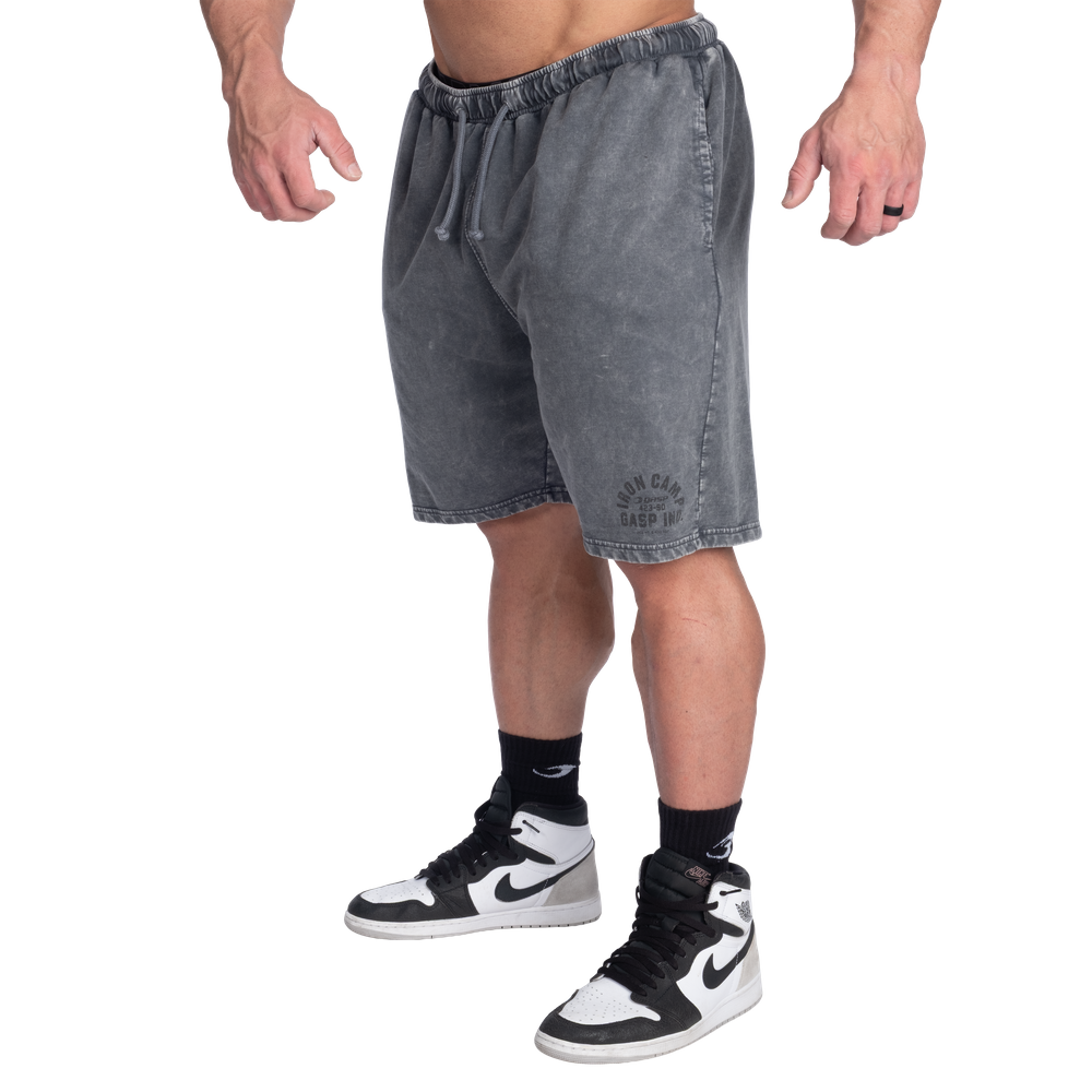 GASP Iron Camp Dynamic Shorts 8" Washed Black