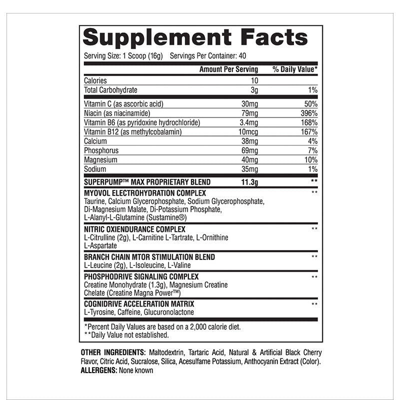 スーパーパンプマックス - 究極のプレワークアウトサプリメント体験 - GASPARI NUTRITION