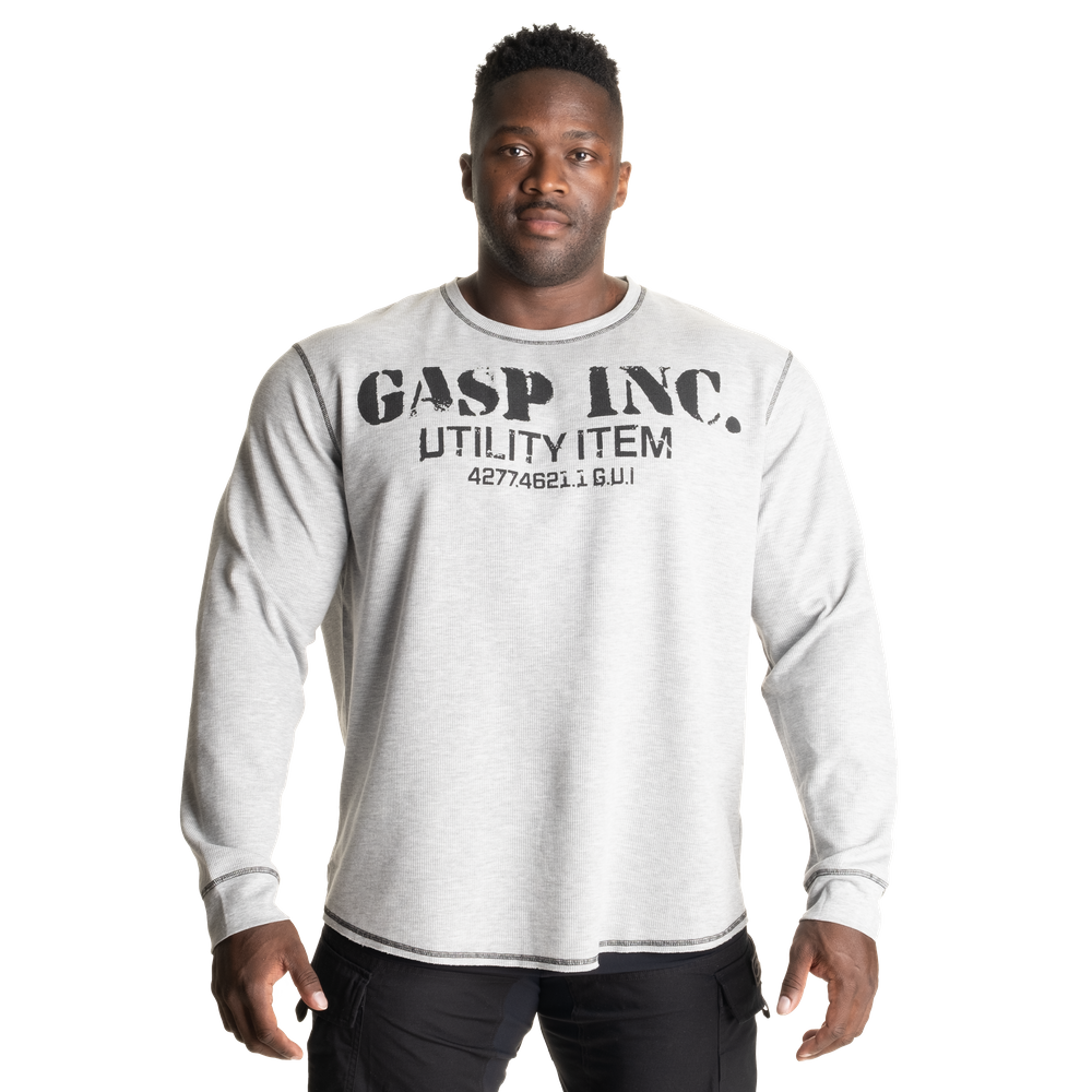 GASP Thermal gym sweater Grey Melange