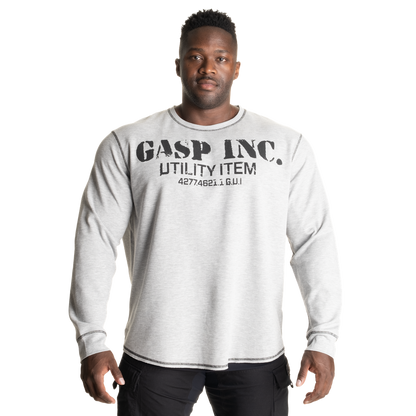GASP Thermal gym sweater Grey Melange