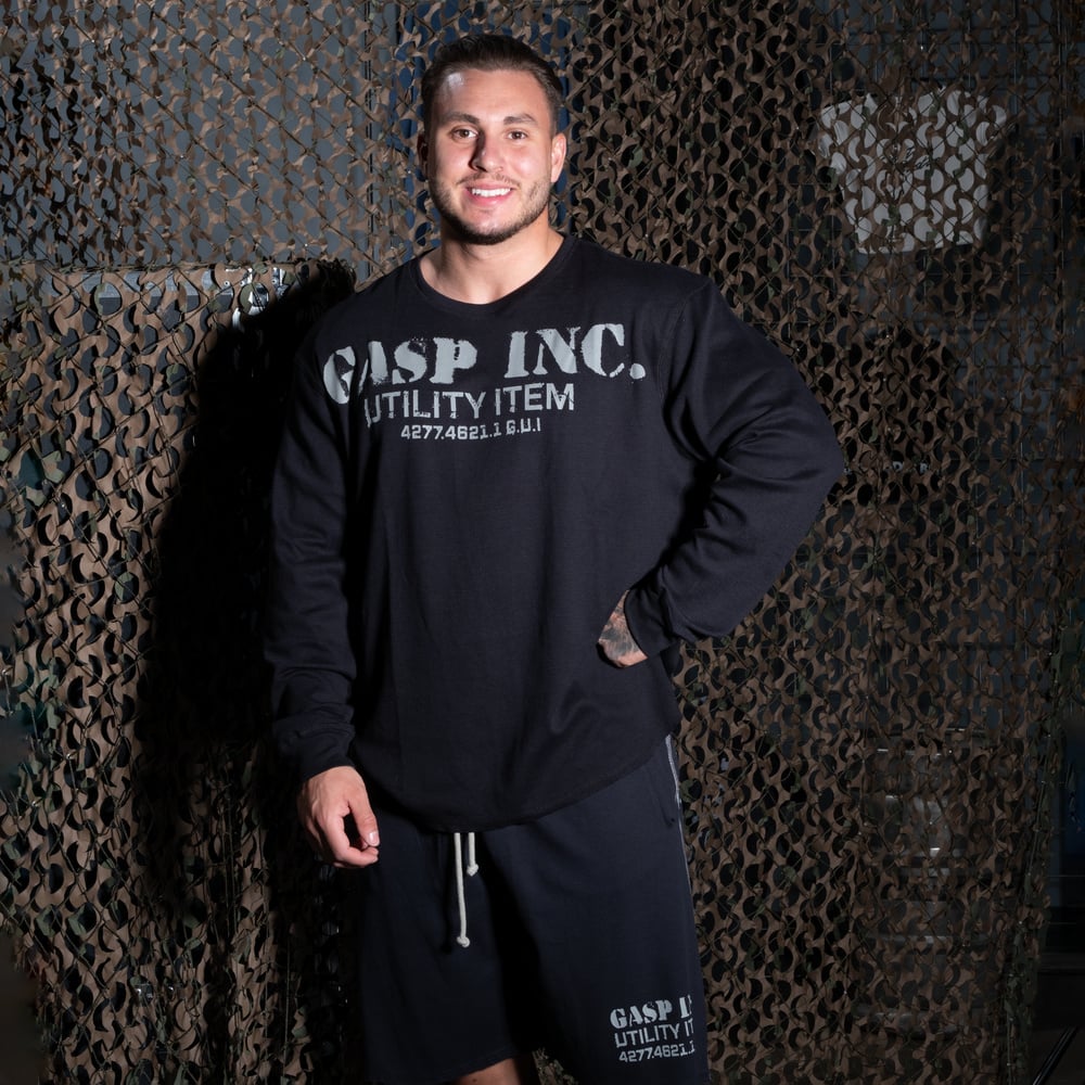 GASP Thermal gym sweater Asphalt