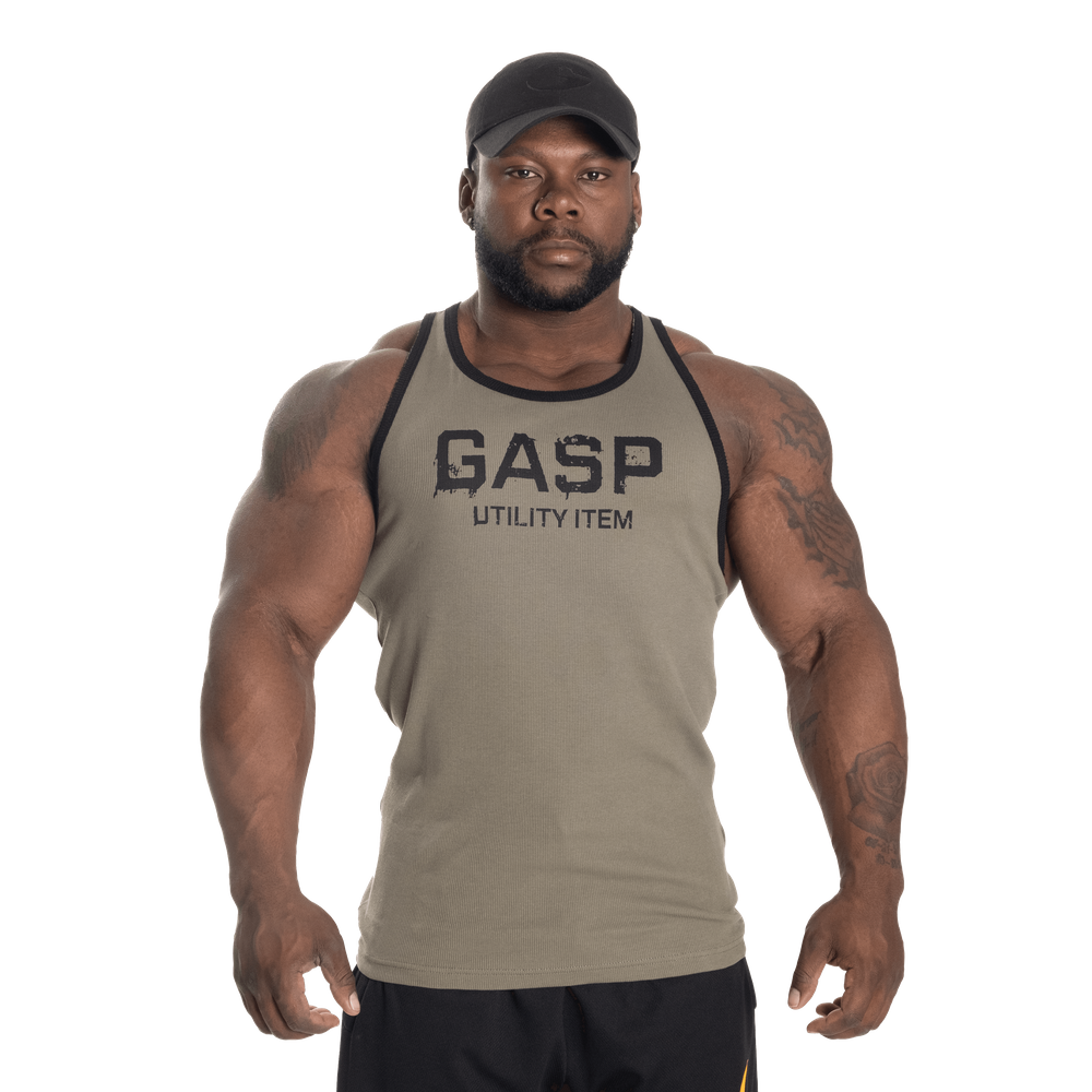 GASP Ribbed T-back Washed Green