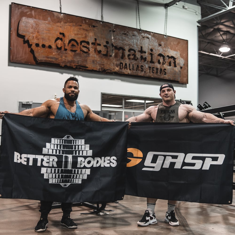 GASP Better Bodies Gym Flag Black