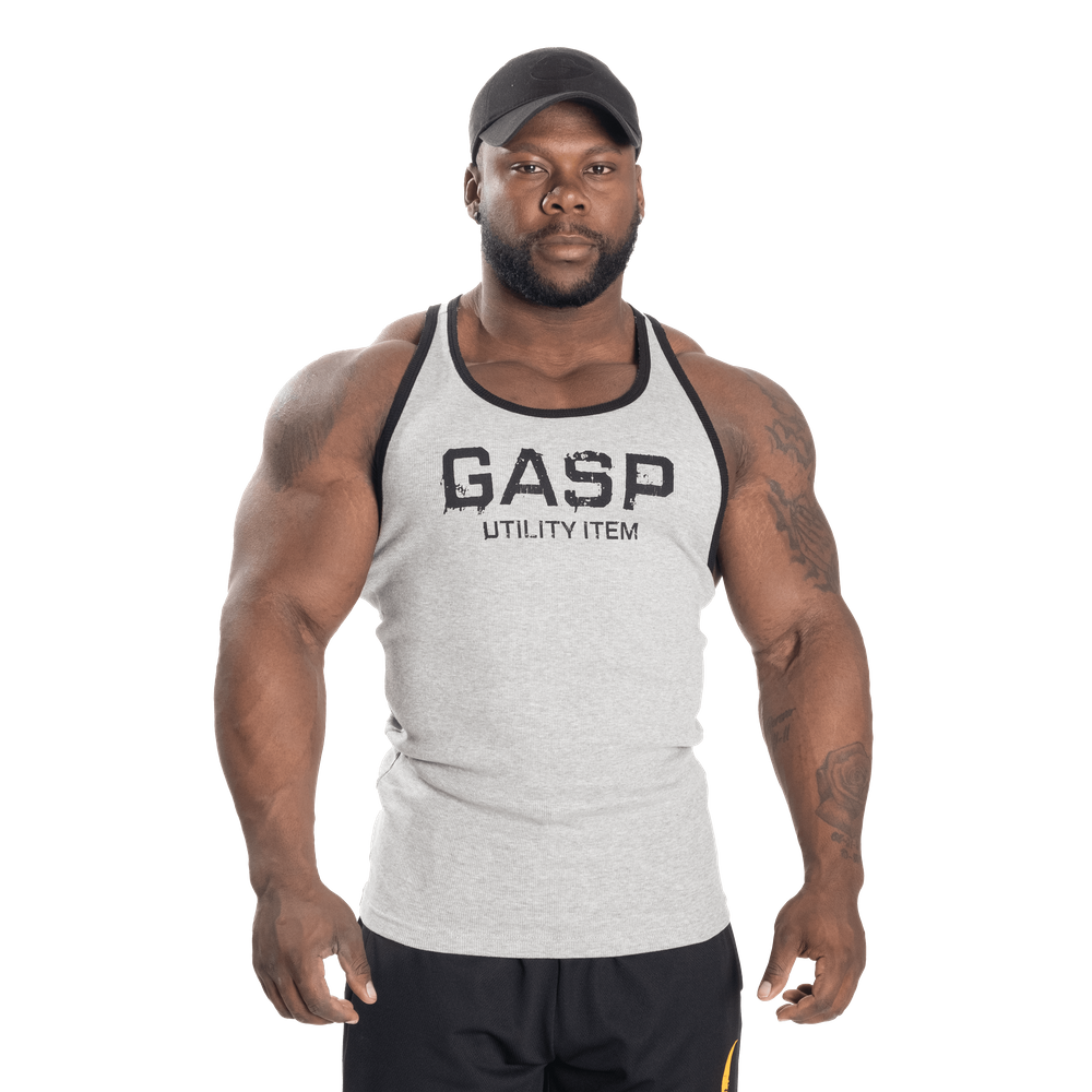 GASP Ribbed T-back Grey Melange
