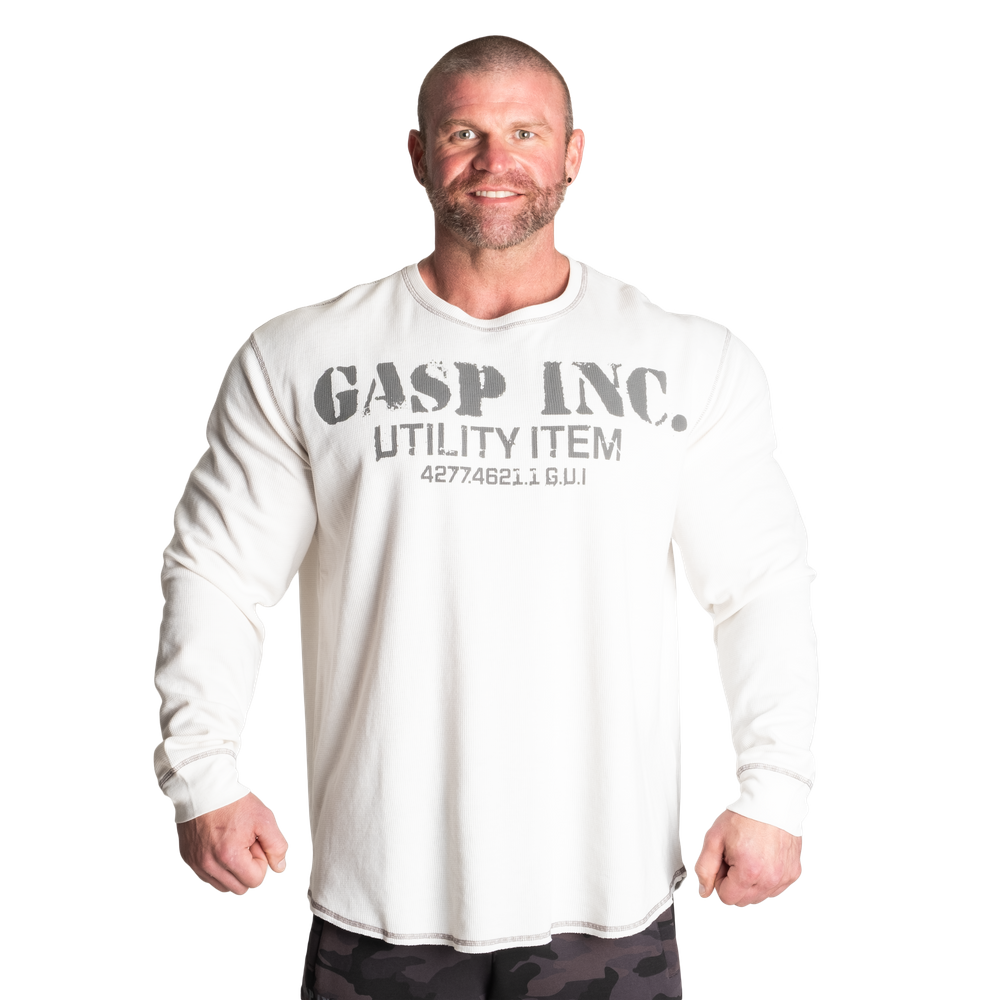 GASP Thermal gym sweater Off White