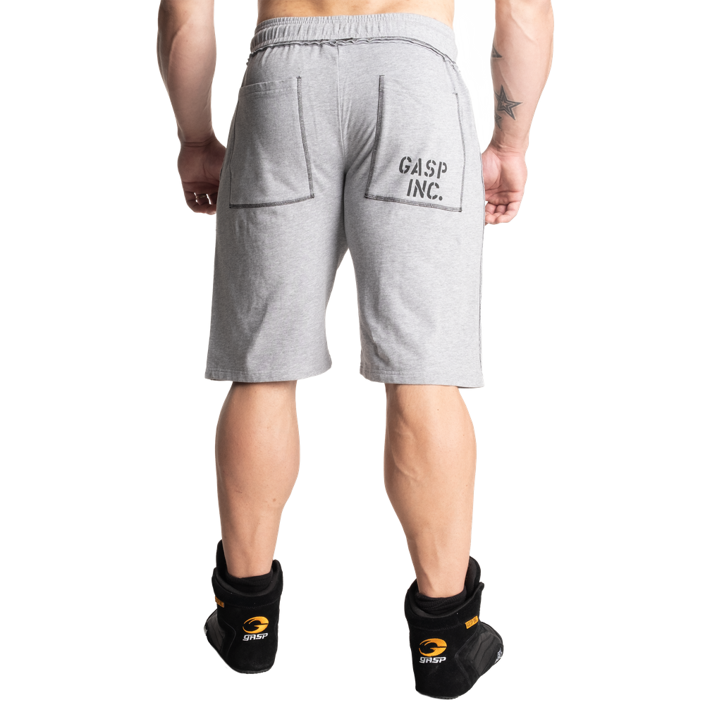 GASP Division Sweatshorts 12" Light Grey Melange
