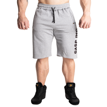 GASP Division Sweatshorts 12" Light Grey Melange