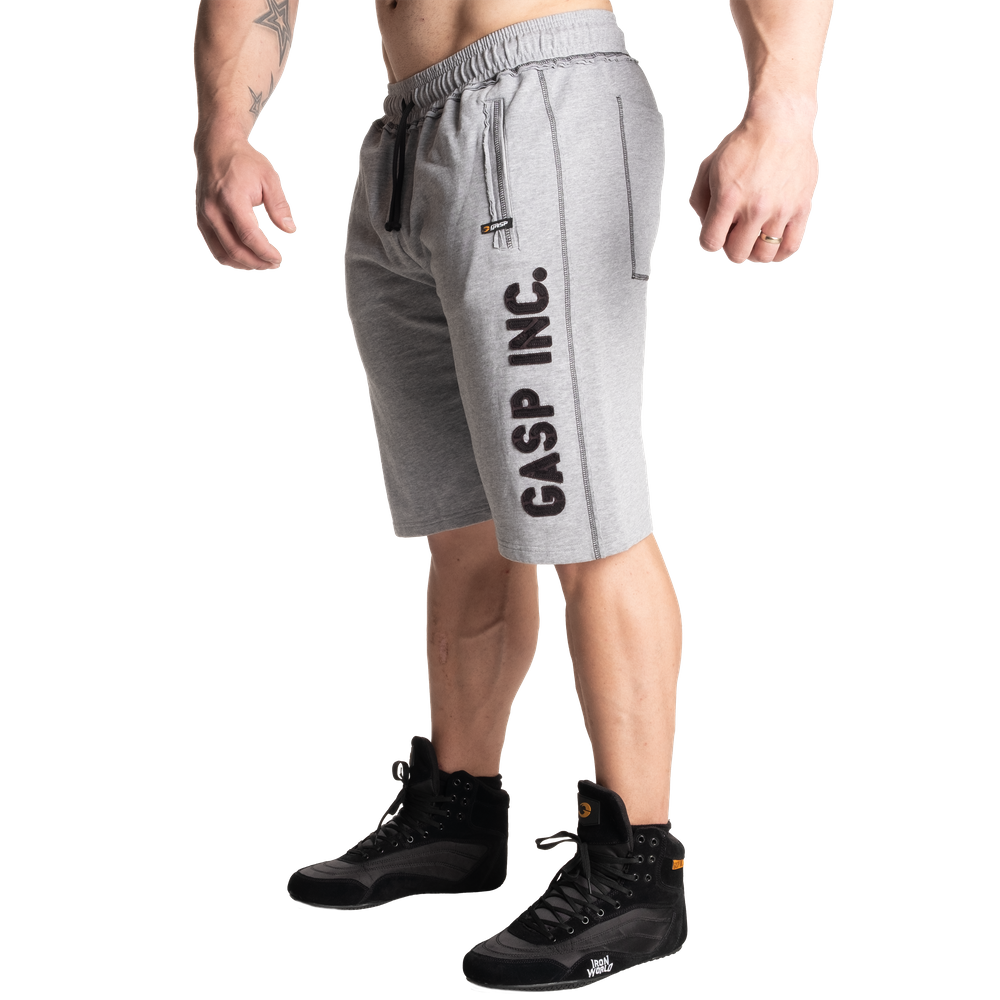 GASP Division Sweatshorts 12" Light Grey Melange