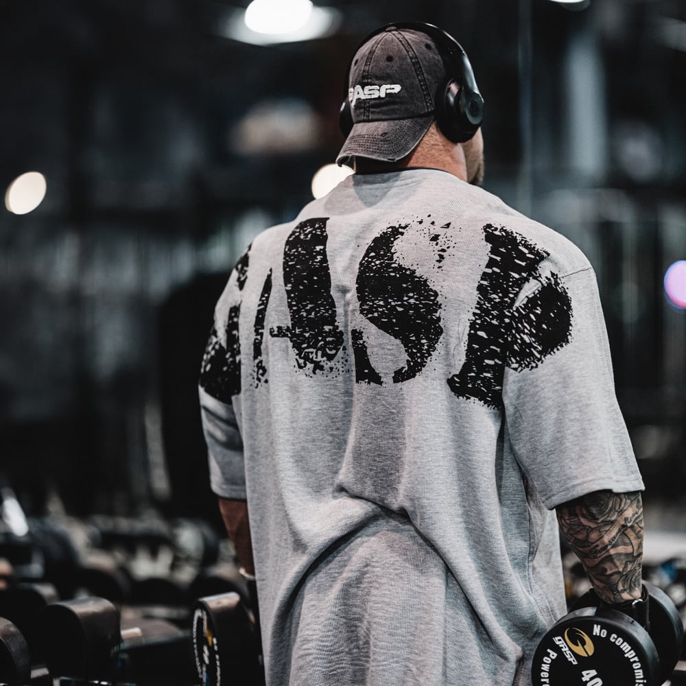 GASP Iron thermal tee Grey Melange