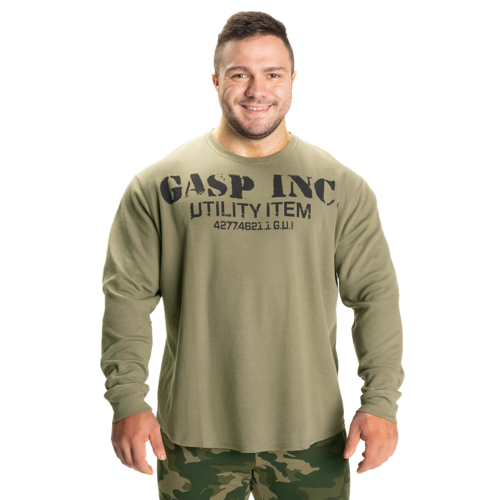 GASP Thermal gym sweater Washed Green