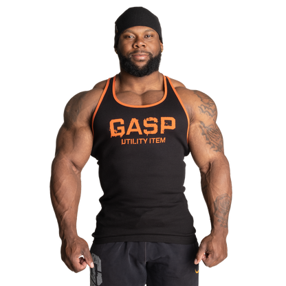 GASP Ribbed T-back Black/Flame