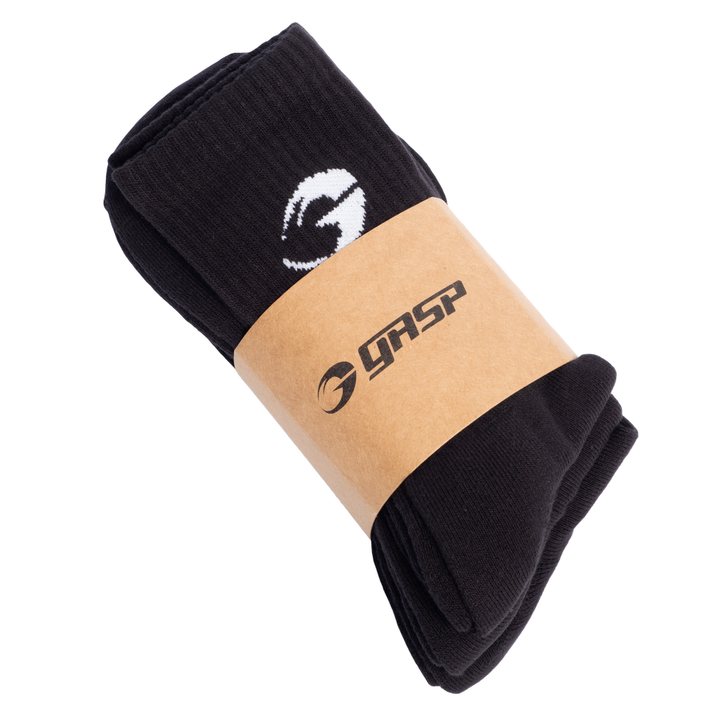 GASP Crew Socks 3-p Black