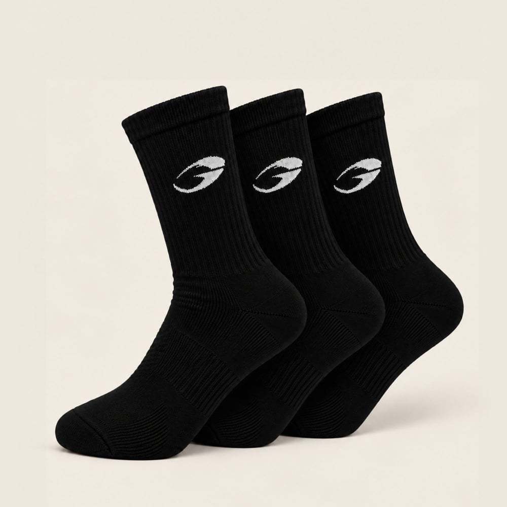 GASP Crew Socks 3-p Black