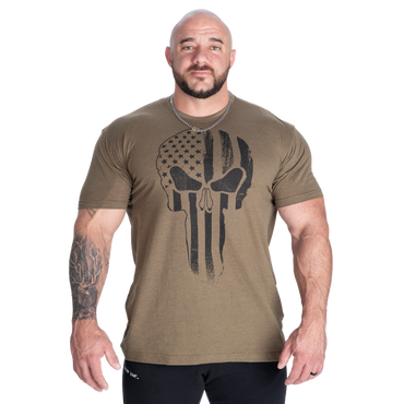 GASP Skull Standard Tee Army Green Melange