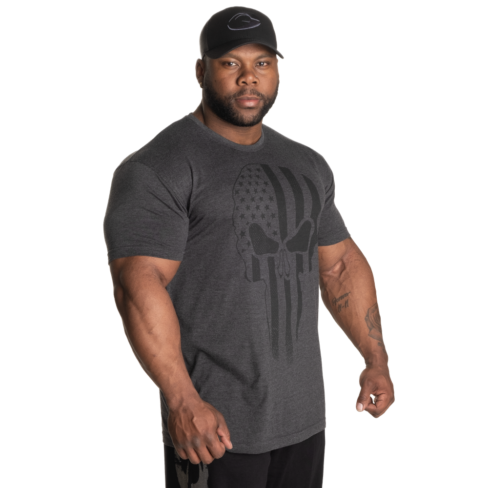 GASP Skull Standard Tee Dark Grey Melange