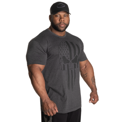 GASP Skull Standard Tee Dark Grey Melange
