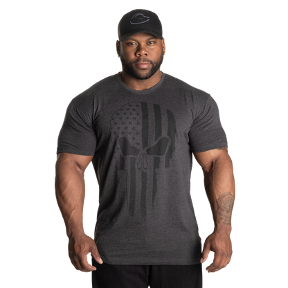 GASP Skull Standard Tee Dark Grey Melange