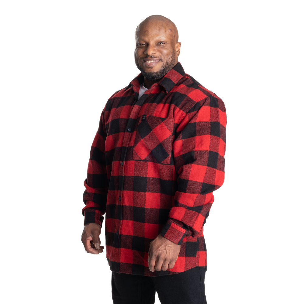 GASP Heavy Flannel Shirt Red/Black