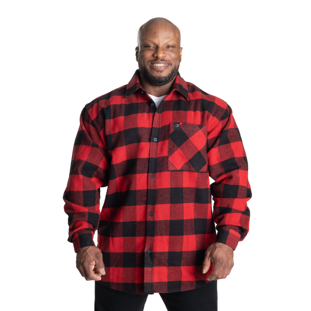 GASP Heavy Flannel Shirt Red/Black