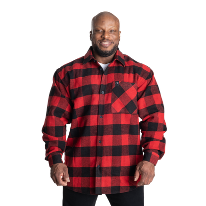 GASP Heavy Flannel Shirt Red/Black