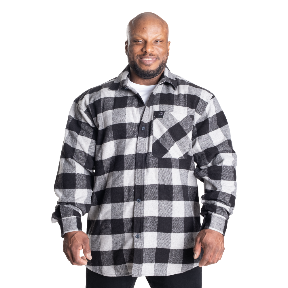 GASP Heavy Flannel Shirt Grey/Black
