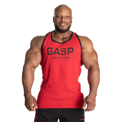 GASP Ribbed T-back Chili Red