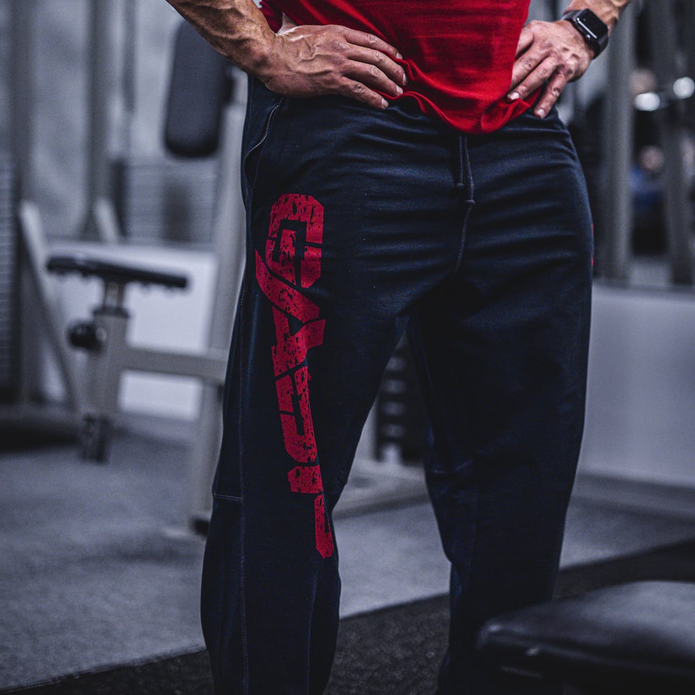 GASP Vintage Sweatpants Black/Red