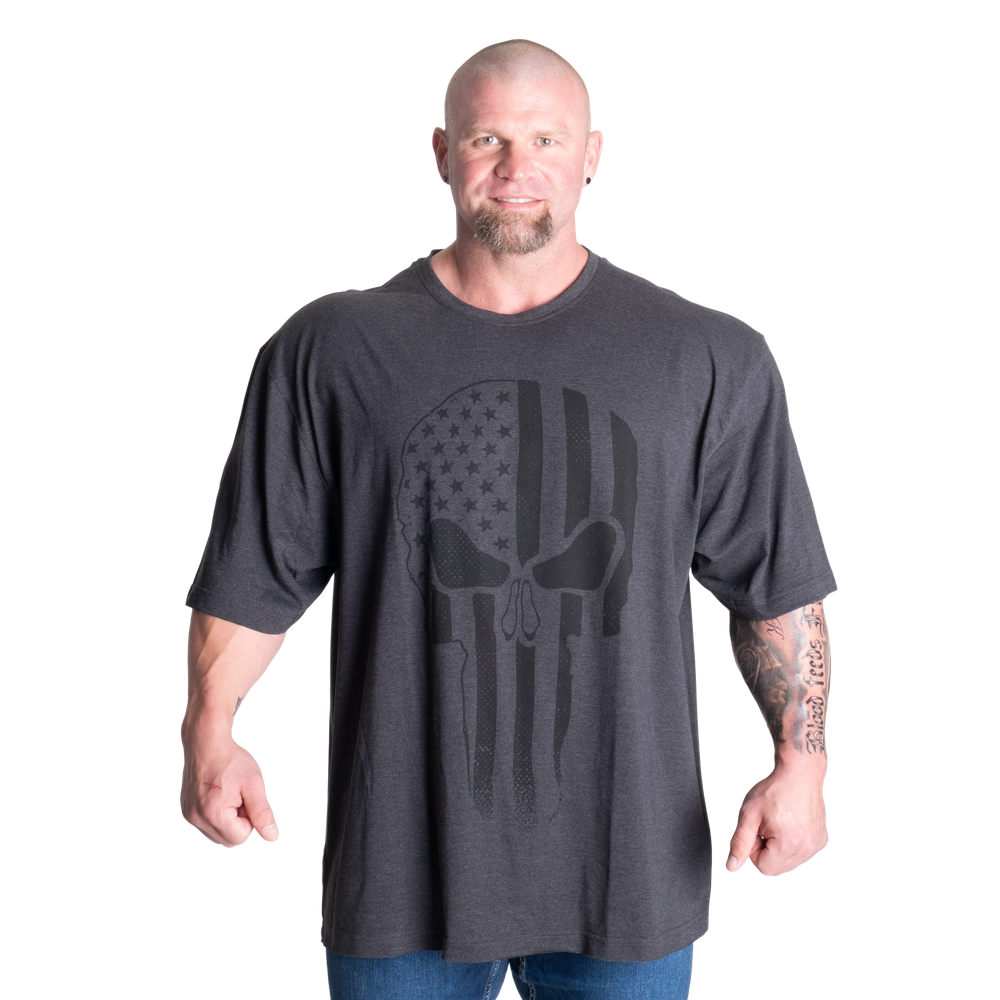 GASP Skull Division Iron Tee Dark Grey Melange