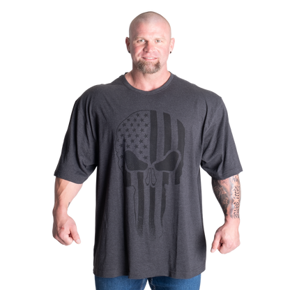 GASP Skull Division Iron Tee Dark Grey Melange