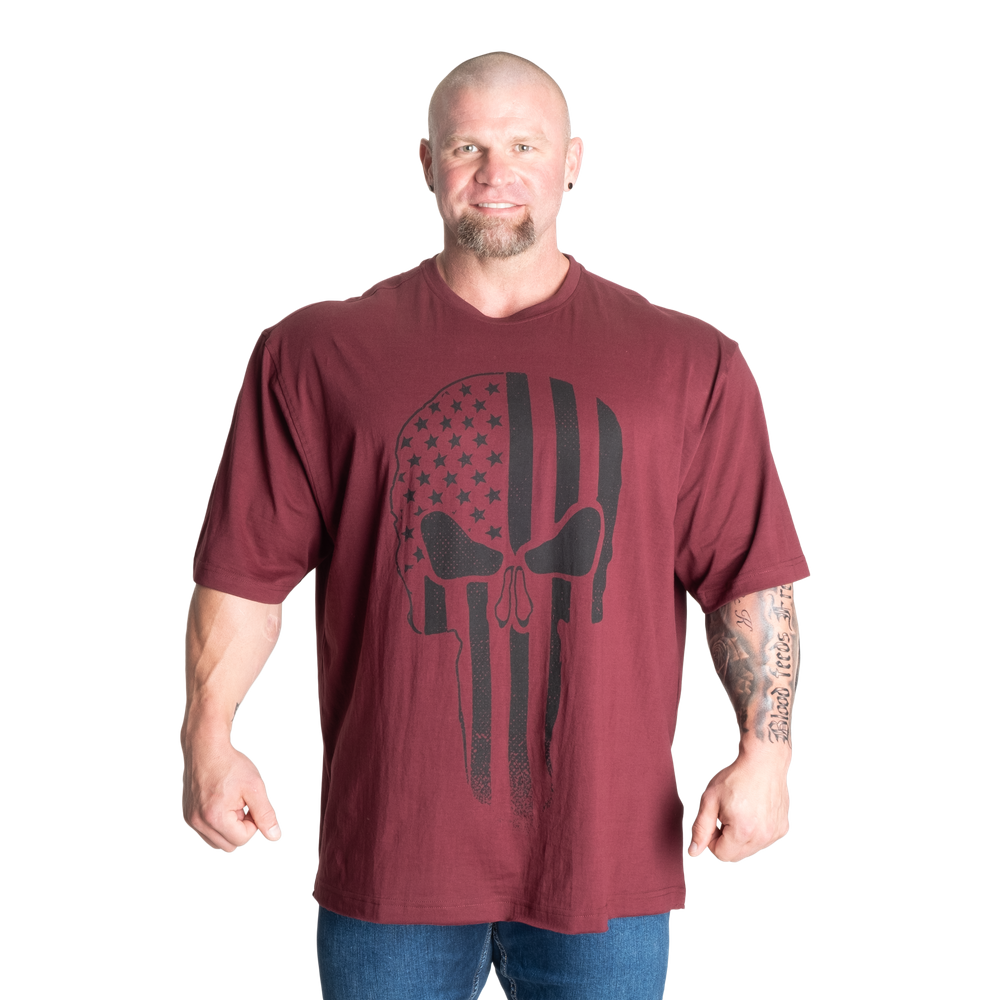 GASP Skull Division Iron Tee Maroon
