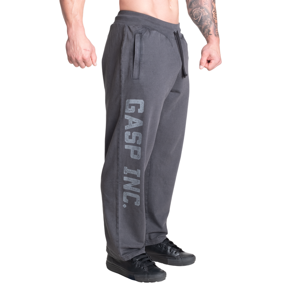 GASP Acid Logo Sweatpant Acid washed black