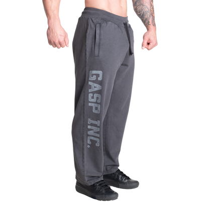GASP Acid Logo Sweatpant Acid washed black