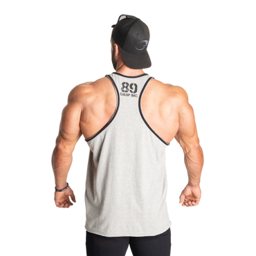 GASP Division Jersey Tank Greymelange/Black