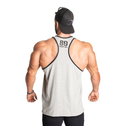 GASP Division Jersey Tank Greymelange/Black