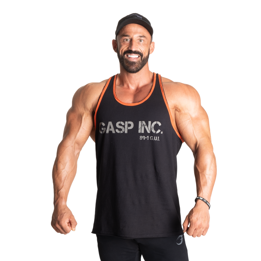 GASP Division Jersey Tank Black/Flame