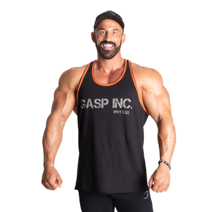 GASP Division Jersey Tank Black/Flame