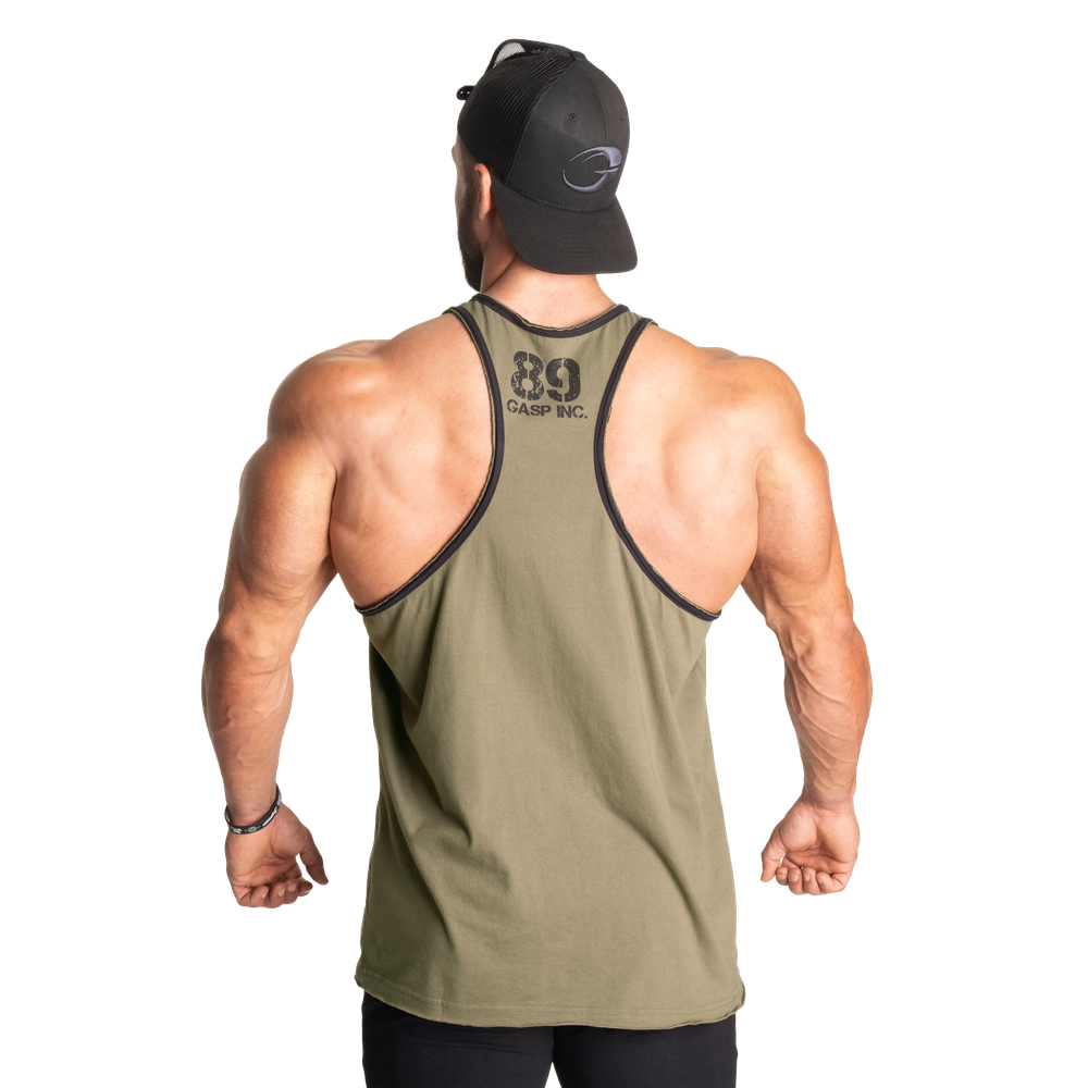 GASP Division Jersey Tank Washed Green