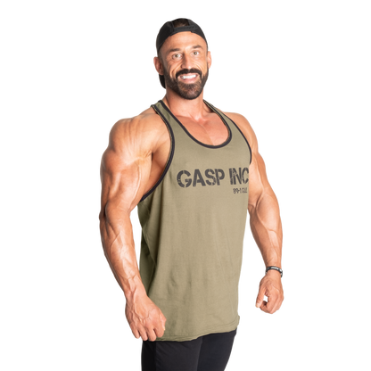GASP Division Jersey Tank Washed Green
