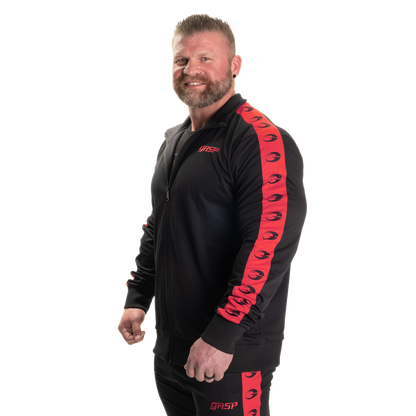 GASP Track Suit Jacket Black/Red